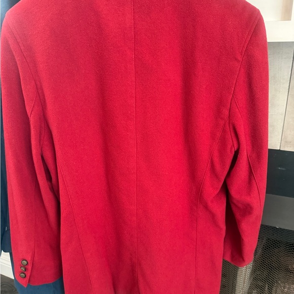 Lifesport Red Wool-Blend Blazer with Black Velvet Collar - Picture 4 of 6